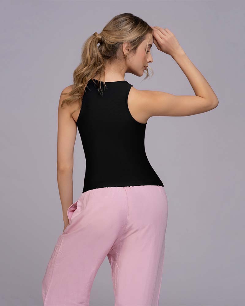Blusa manga sisa cuello alto