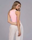 Blusa manga sisa cuello alto