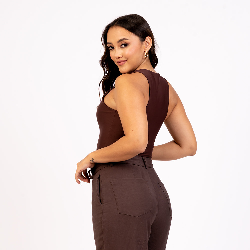 Blusa manga sisa cuello alto