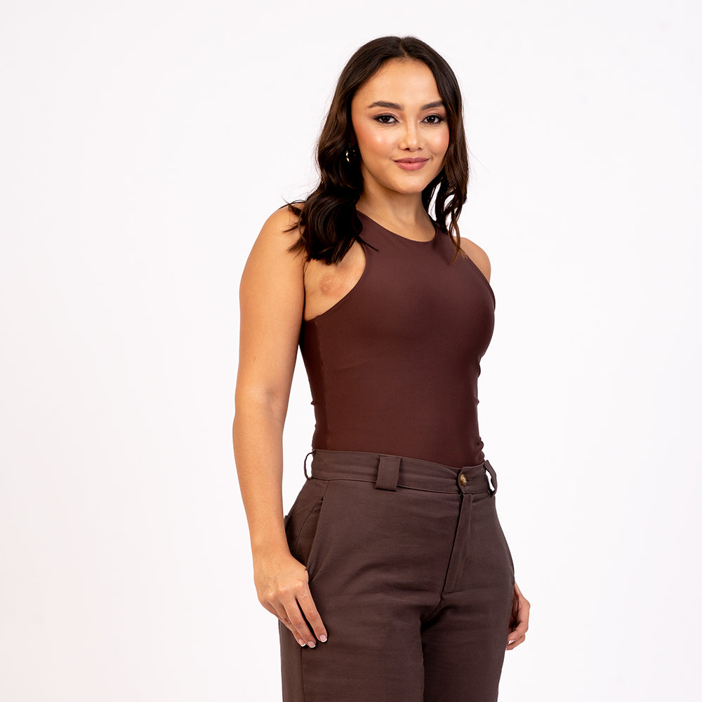 Blusa manga sisa cuello alto