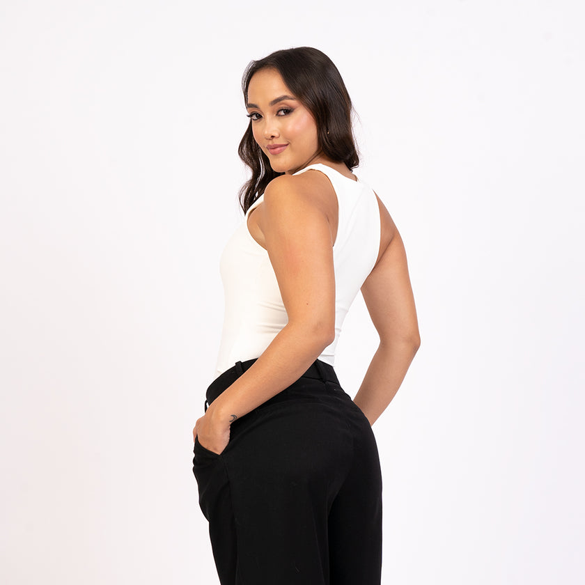 Blusa manga sisa cuello alto