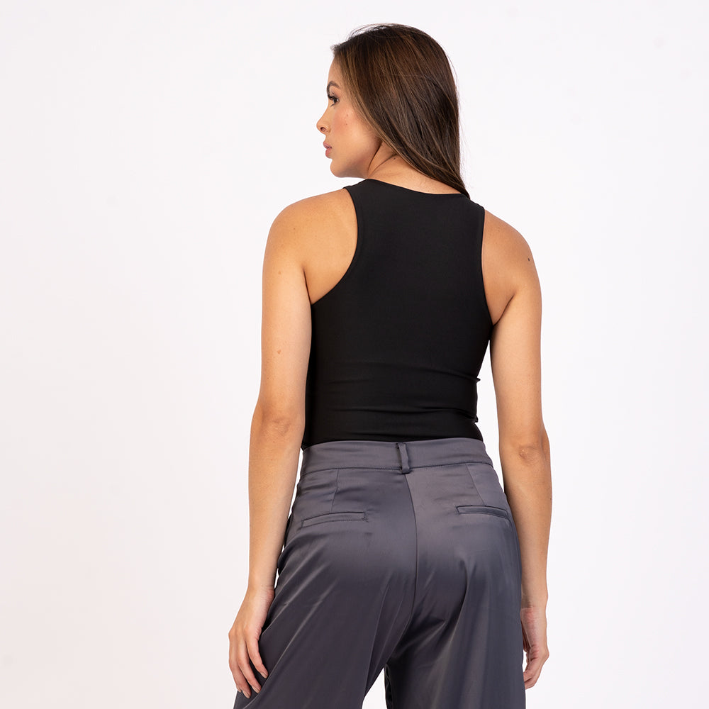 Blusa manga sisa cuello alto