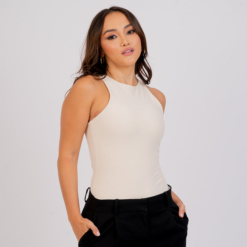 Blusa manga sisa cuello alto