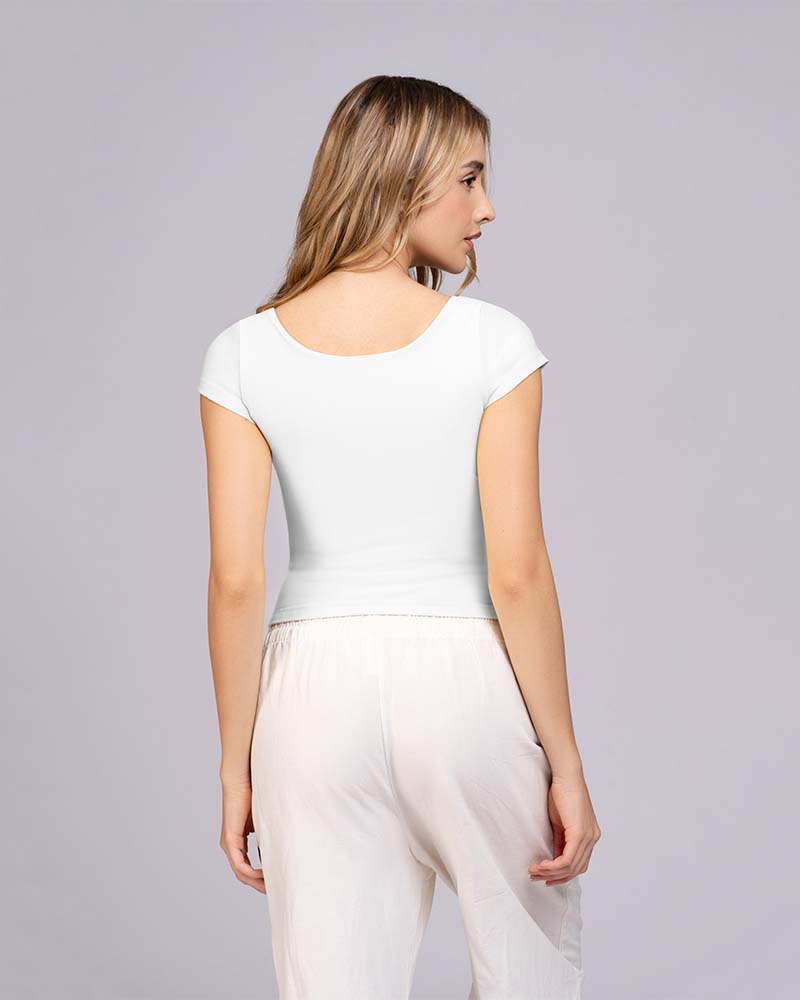 Blusa manga corte escote redondo