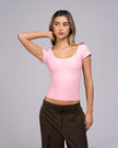 Blusa manga corte escote redondo