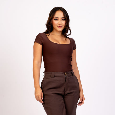 Blusa manga corte escote redondo