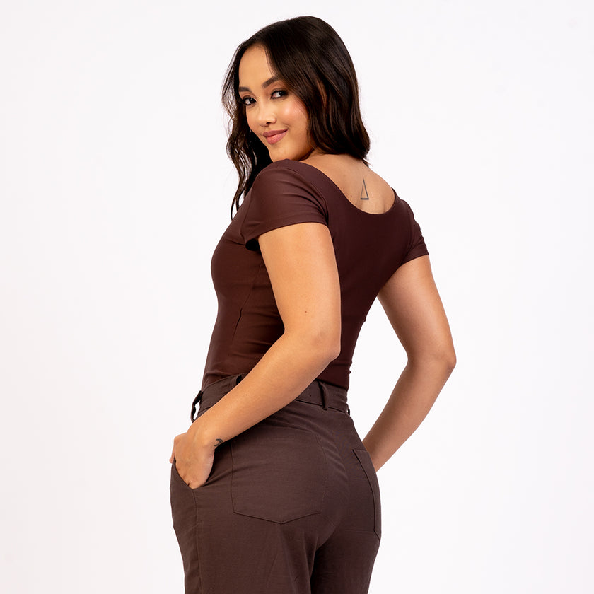 Blusa manga corte escote redondo