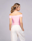 Blusa manga corta estilo off shoulder