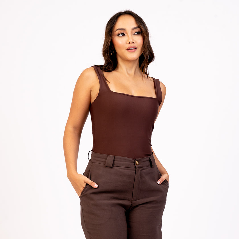 Blusa tirante gruesos escote cuadrado