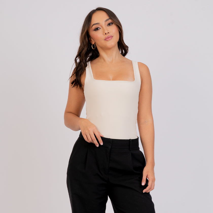 Blusa tirante gruesos escote cuadrado