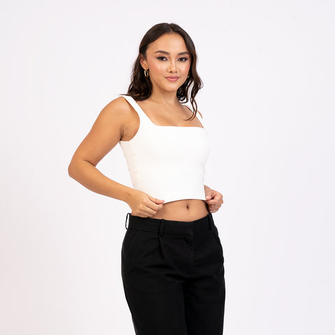 Crop top sisa escote cuadrado