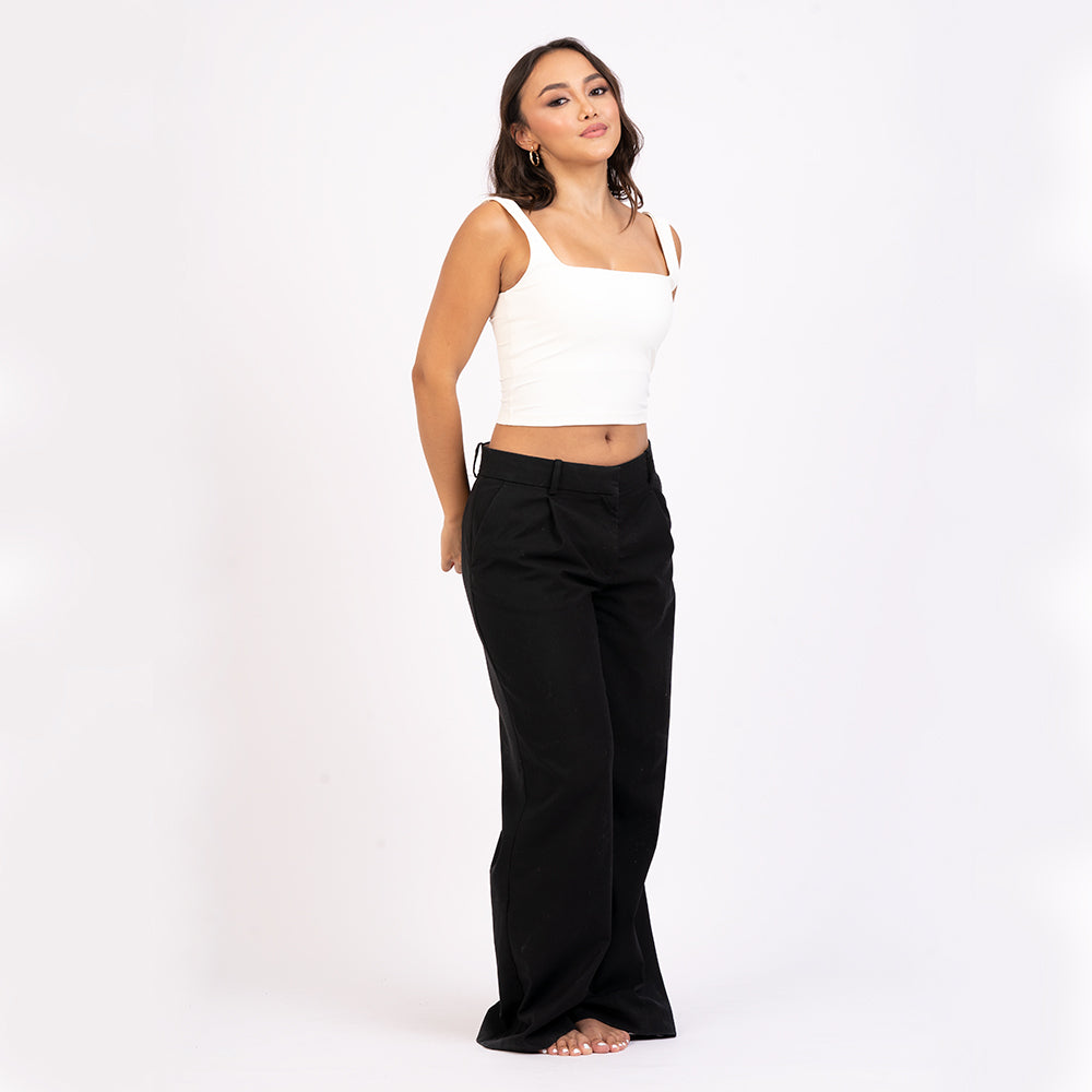 Crop top sisa escote cuadrado