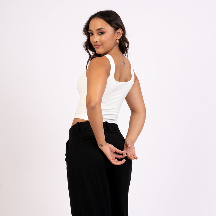 Crop top sisa escote cuadrado