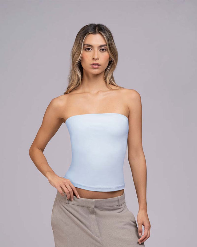 Blusa strapless