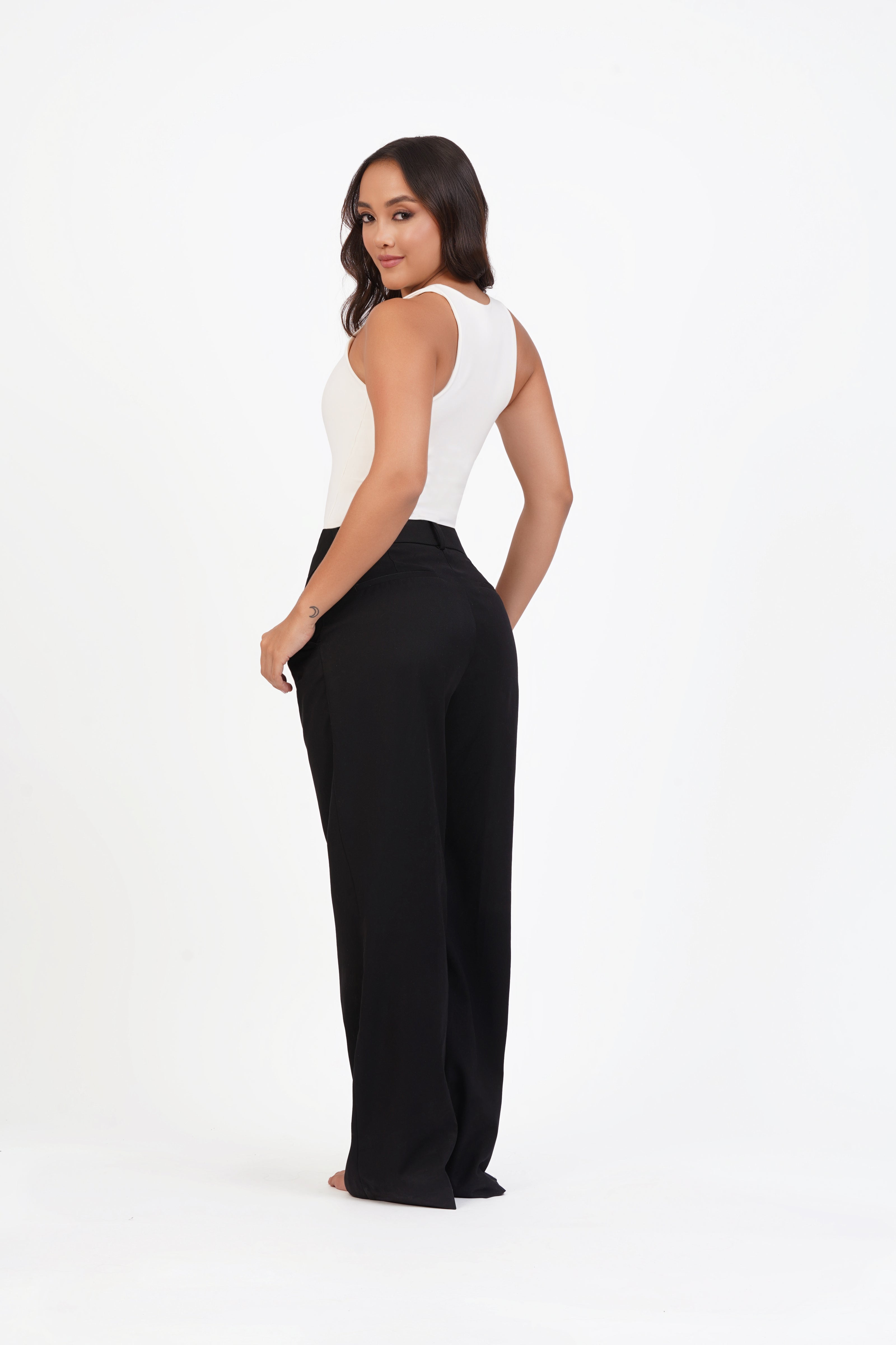 Blusa manga sisa cuello alto