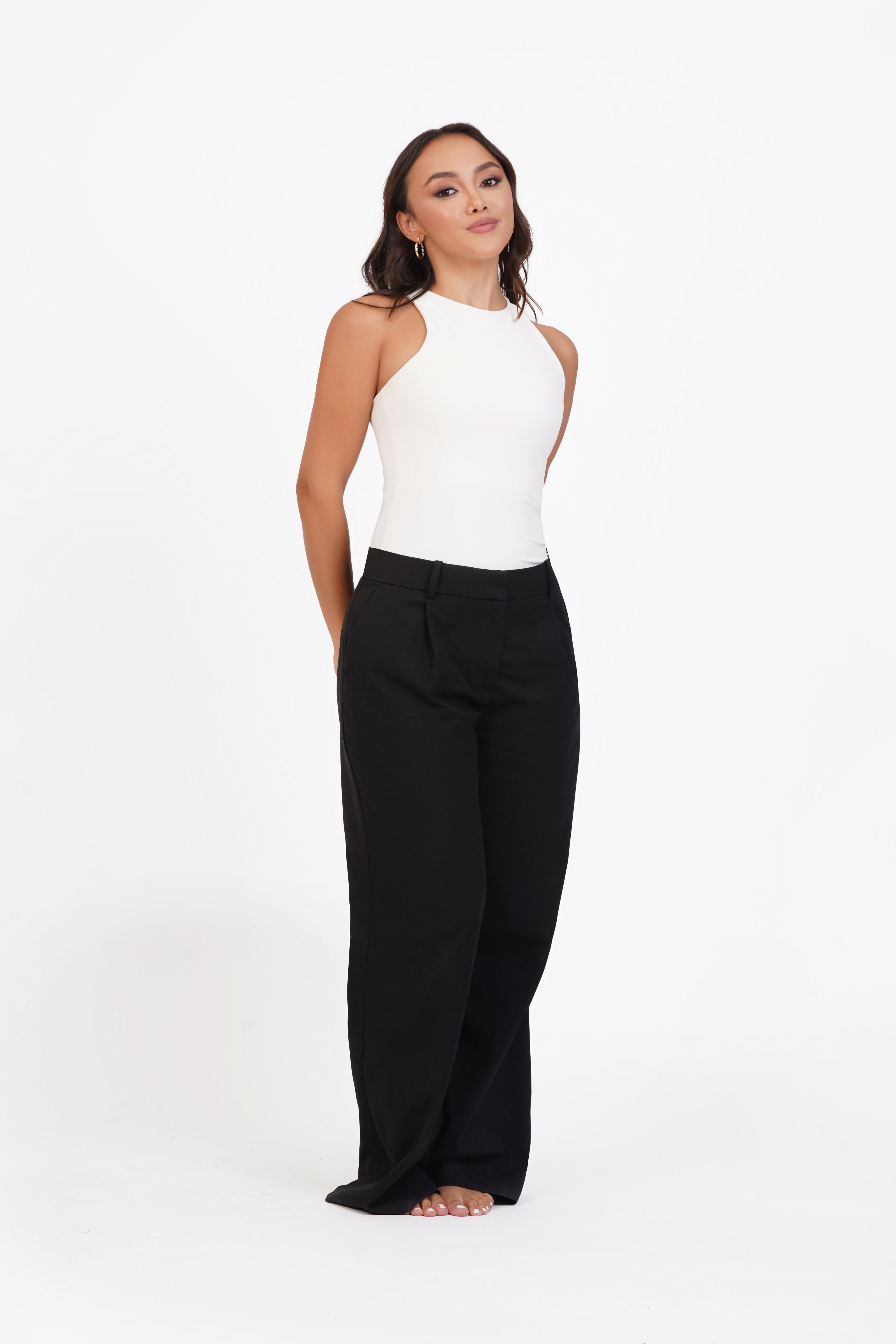 Blusa manga sisa cuello alto