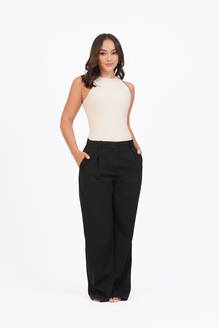 Blusa manga sisa cuello alto