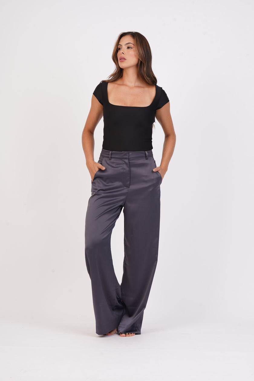 Blusa manga corta escote cuadrado