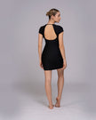 Vestido manga Corta espalda descubierta