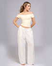 Blusa manga corta estilo off shoulder