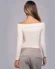 Blusa Manga larga cuello bandeja
