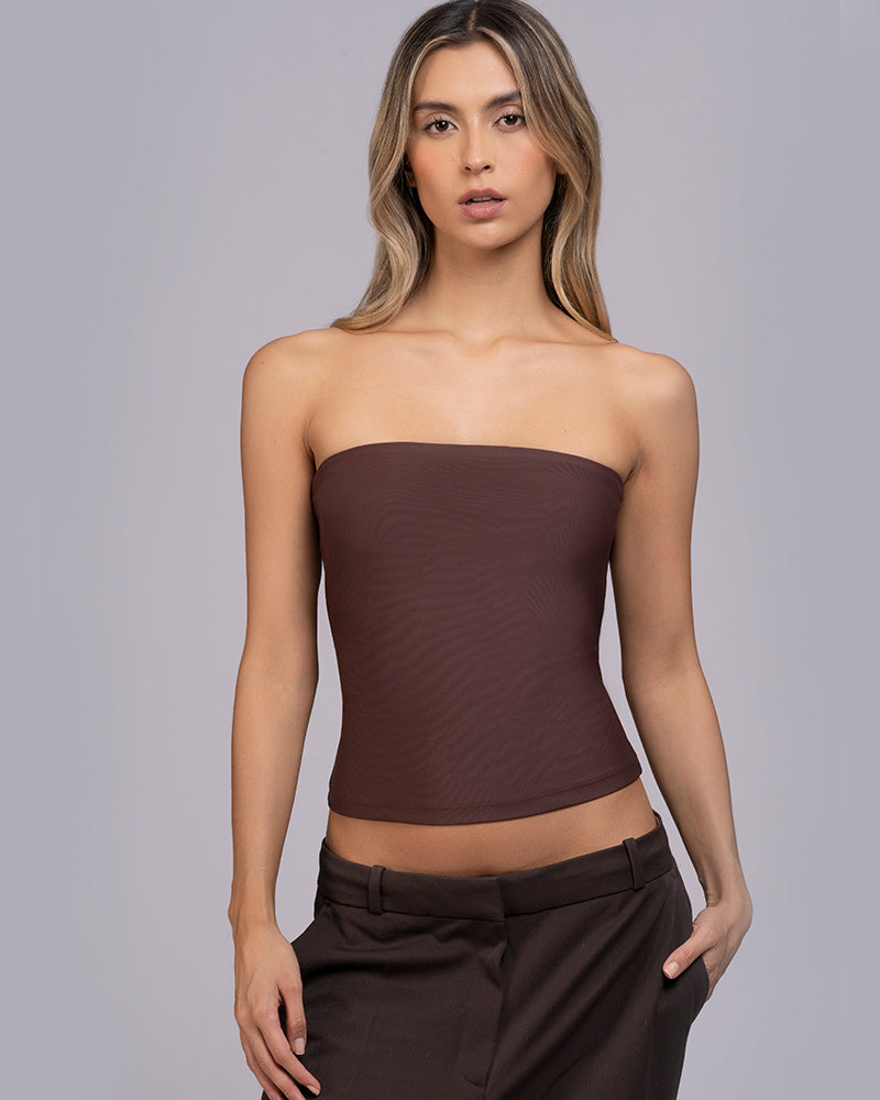 Blusa strapless