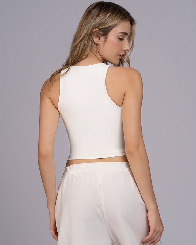 Blusa manga sisa cuello alto