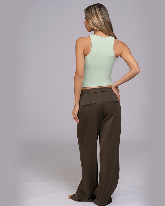 Blusa manga sisa cuello alto