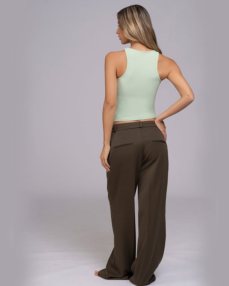 Blusa manga sisa cuello alto