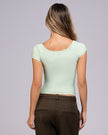 Blusa manga corte escote redondo