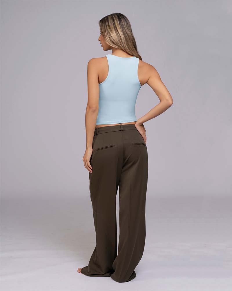 Blusa manga sisa cuello alto