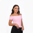 Blusa manga corta estilo off shoulder