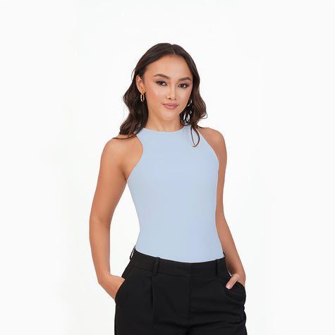 Blusa manga sisa cuello alto