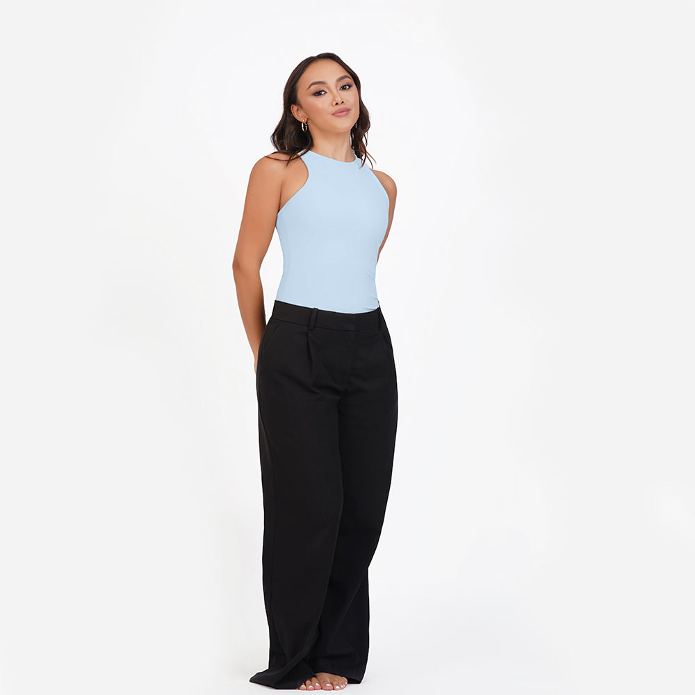 Blusa manga sisa cuello alto