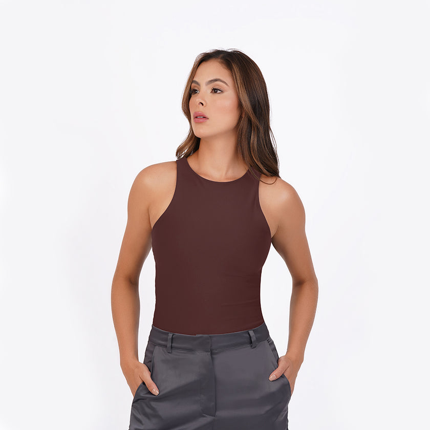 Blusa manga sisa cuello alto