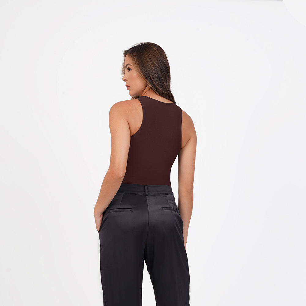 Blusa manga sisa cuello alto