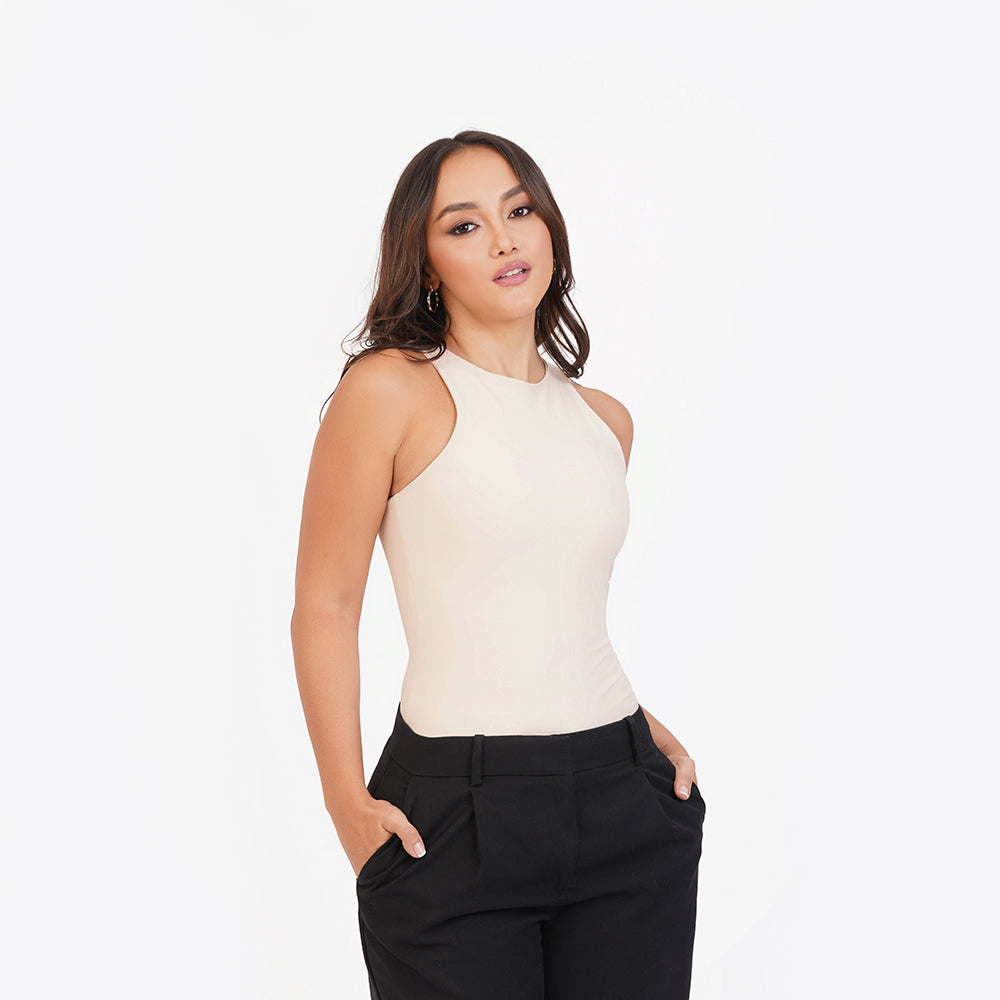 Blusa manga sisa cuello alto