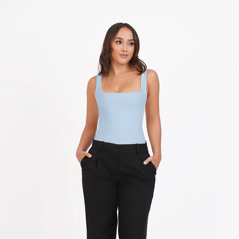 Blusa tirante gruesos escote cuadrado