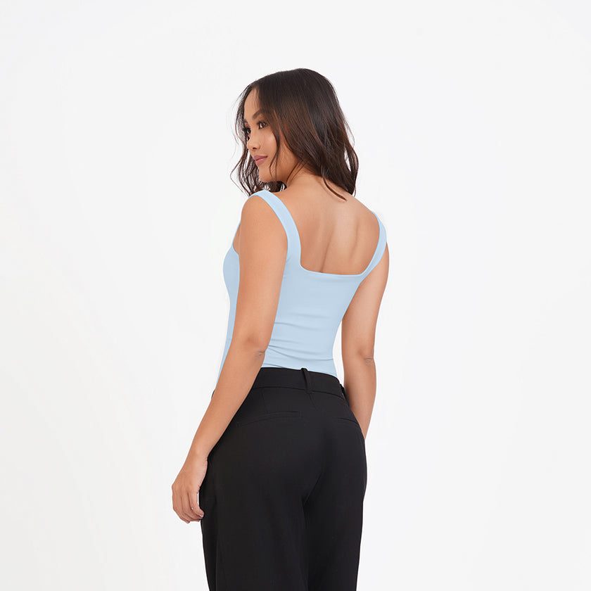 Blusa tirante gruesos escote cuadrado