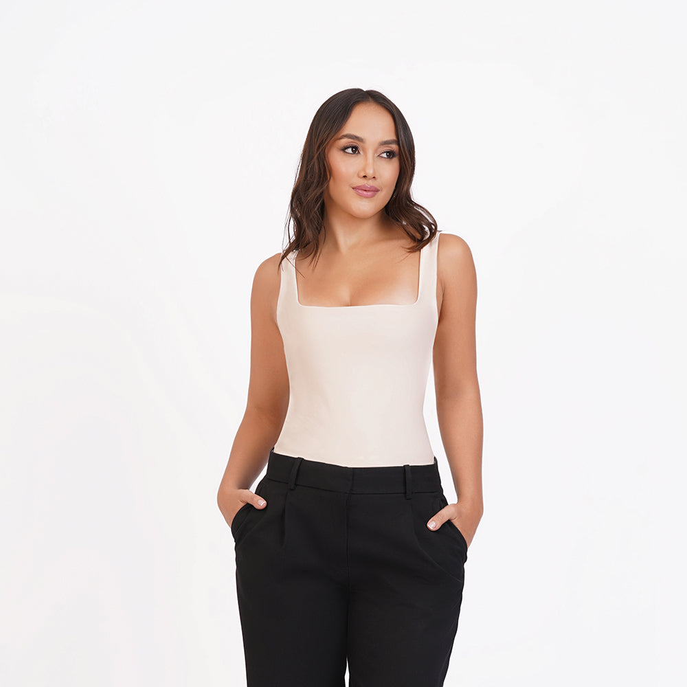 Blusa tirante gruesos escote cuadrado